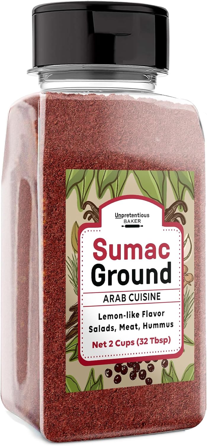 Unpretentious Ground Sumac, 2 Cups, Tangy Flavor, Middle Eastern & Arab Cuisine