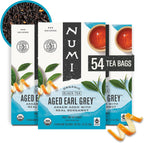 Numi Organic Aged Earl Grey Tea | 54 Black Tea Bags | Assam Black Tea with Real Bergamot | Caffeinated