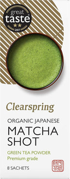 Clearspring Organic Japanese Matcha Shot Green Tea Powder 8 sachets