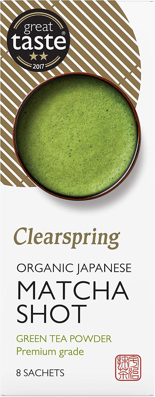 Clearspring Organic Japanese Matcha Shot Green Tea Powder 8 sachets