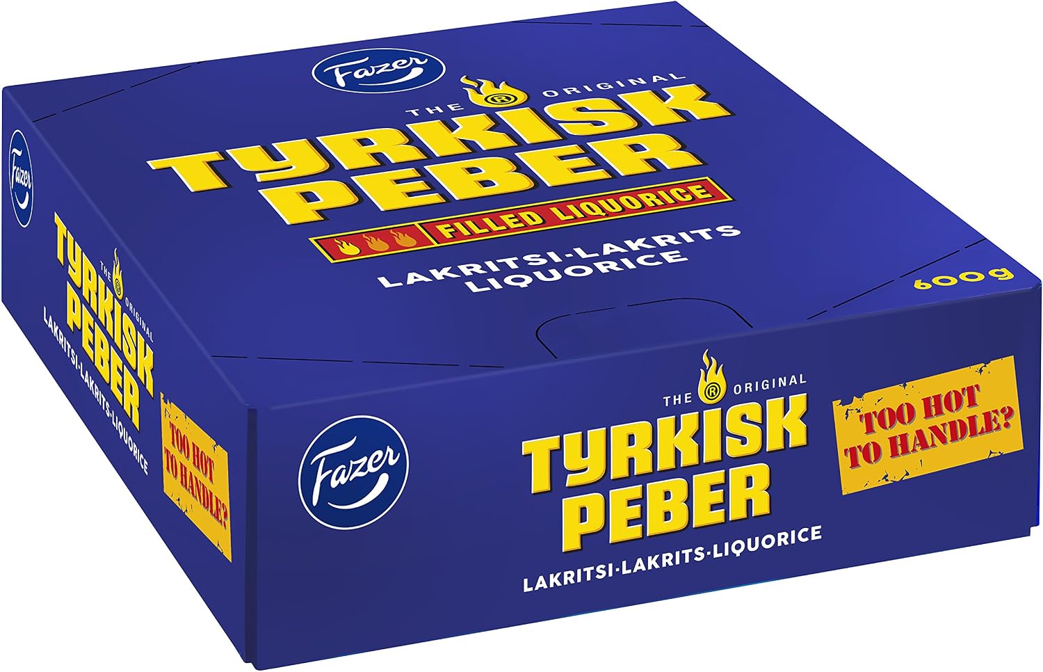 Fazer Lakritsi Tyrkisk Peber filled Black Licorice - Candy - Sweets - Box - 30 Sticks x 20g