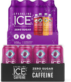 Sparkling Ice Black Raspberry Variety Pack with Caffeine, Zero Sugar Flavored Sparkling Water with Antioxidants, Vitamins, and Zero Calories (16 fl oz Cans, 12 count)