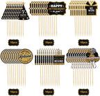 60 Pcs Happy Retirement Cupcake Toppers, Gold Retired Cake Picks for Party Decoration - Birthday Cake Topper Supplies