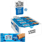 Nutri-Grain Breakfast Bars, Made with 14g Whole Grains, Snack Bars, Blueberry (6 Boxes, 96 Count)