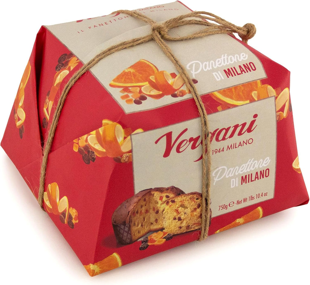 Vergani Classic Panettone, Pack of 1 - Artisan Holiday Bread, Festive Dessert, Premium Gift, Traditional Baked Loaf - 750g (1.65 lb) x1