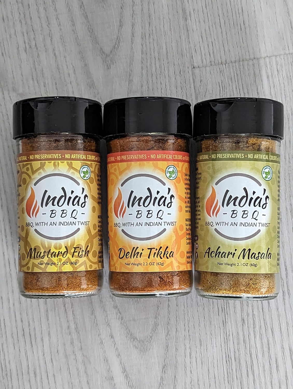 India’s BBQ – Flavors of India 3-Pack | Tikka Masala, Mustard Fish Masala, Achari Masala | Authentic Indian Spice Blends | All-Natural, No Preservatives | Ideal for Grilling & Curries