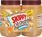SKIPPY Natural Peanut Butter Creamy Twin Pack, 40 Ounces, Pack of 2