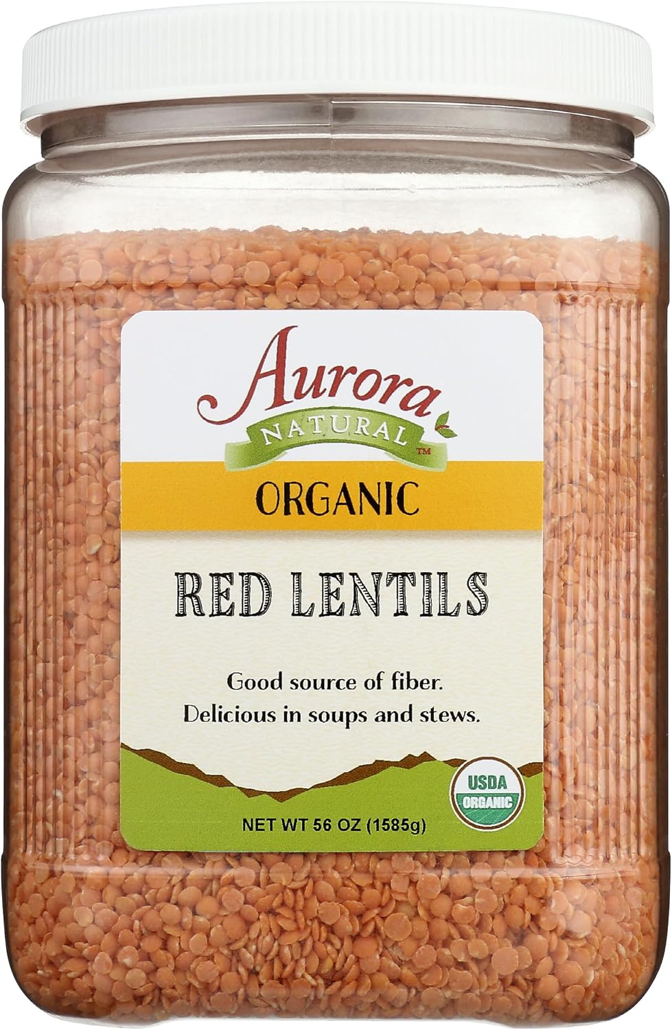 Aurora Products Organic Red Lentils, 56 OZ