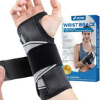 Wrist Brace for Carpal Tunnel Relief - Night & Day Wrist Support with Metal Splint, Stabilizing Brace for Tendonitis, Arthritis, Sprain, Right & Left Hand, Adjustable Fit for Men & Women