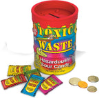 TOXIC WASTE - Hazardously Sour Candy - Apple, Watermelon, Lemon, Blue Raspberry, & Black Cherry Flavors - 3 oz. Tie Dye Bank - Stickers Included