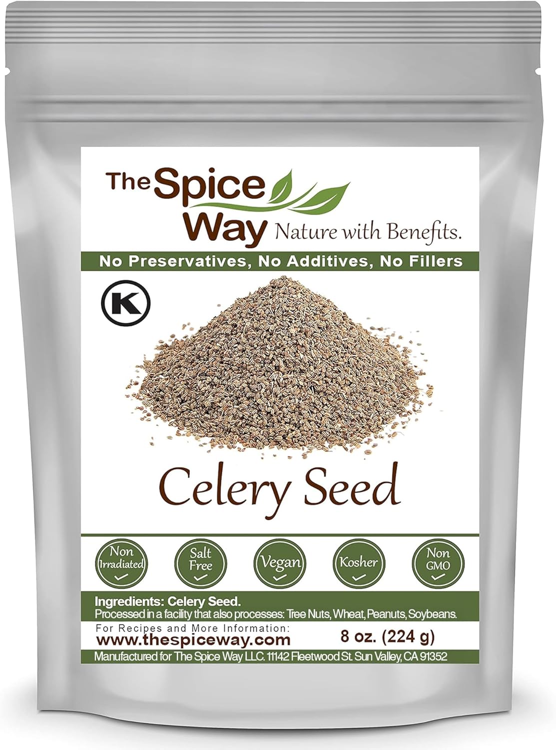 The Spice Way Celery Seed - premium whole seeds 8 oz