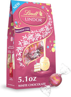 Lindt LINDOR Birthday Cake White Chocolate Truffles, White Chocolate Candy with Smooth, Melting Truffle Center, 5.1 oz. Bag