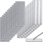 20Pcs Mop Replacement Pads Compatible with Flat Mop or Mop Bucket Set, 13" X 4.9" Universal Mop Pads Mop Head Refills Washable Wet Mops, Microfiber Flat Mop Pad for Most 11-13” Size Mops