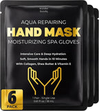 WONDER FAMILY Hand Mask – Moisturizing Gloves for Dry Cracked Hands – Collagen Overnight Hand Masks, Hand Moisturizer Cotton Gloves for Sleeping Alternative, Repairing Treatment for Women & Men