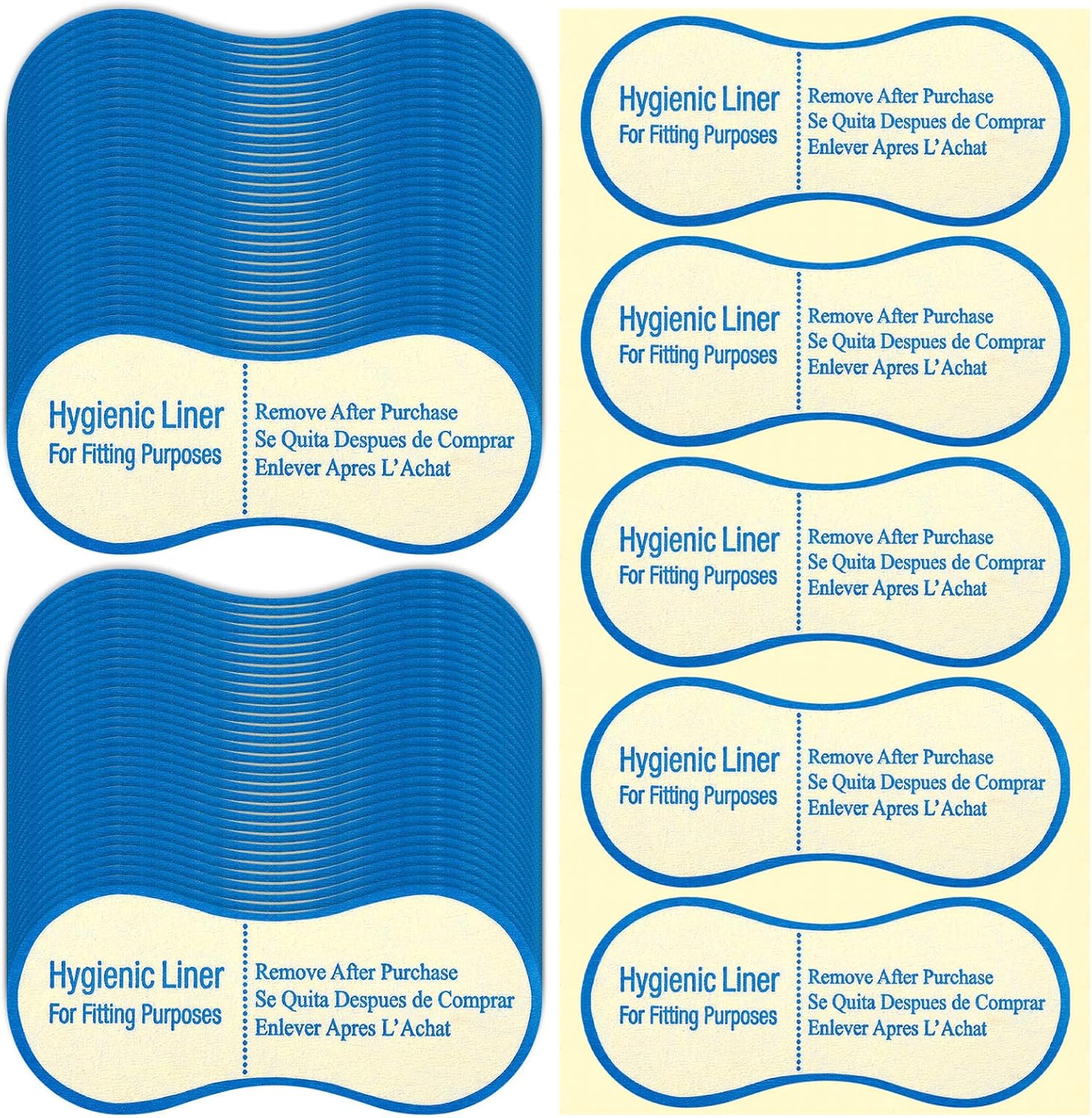 500 Pcs Adhesive Protective Hygiene Try on Sticker Hygiene Strip Bulk for Swimwear Underwear Panty Liners Bikini
