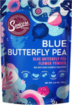 Suncore Foods Blue Butterfly Pea Powder, Blue Food Coloring Powder, Gluten-Free, Non-GMO, 3.5oz (1 Pack)