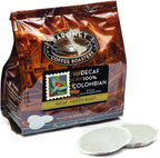 Baronet Coffee Pods [DECAF Colombian -54 Pods] Single Cup Use Like Senseo - 3 Bags of 18 Single Serve 8 Gram, Regular Strength, Medium Roast [DECAF Colombian]