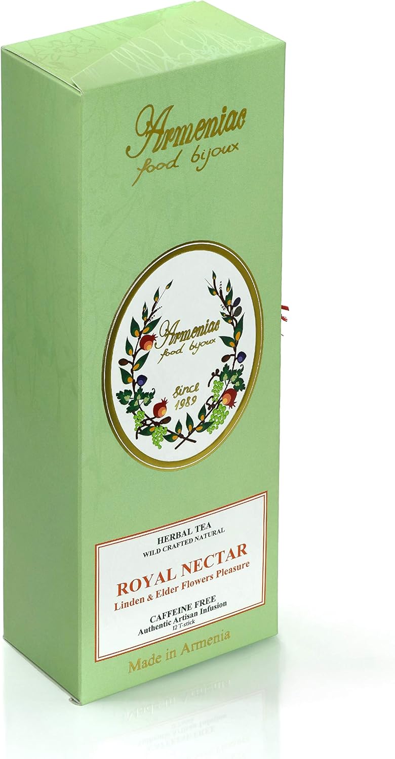 Armeniac Royal Nectar – 100% Natural Wild Crafted Loose Leaf Herbal Tea in a T-Stick | Premium – Wellness – Artisan – 12 Single Serve Steeps T-Sticks