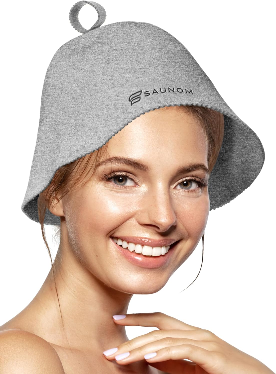 Premium Ultra Soft Grey Sauna Hat for Women and Men — 100% Natural Wool — Ultra Soft, Breathable, Itch-Free and Odor Resistant Sauna Cap