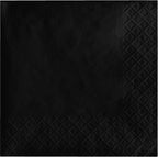 Creative Converting 3-Ply Paper Beverage Napkins, Black Velvet Color, 50 Count