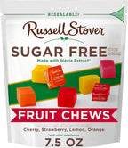 RUSSELL STOVER Sugar Free Fruit Chews Candy, 7.5 oz. bag