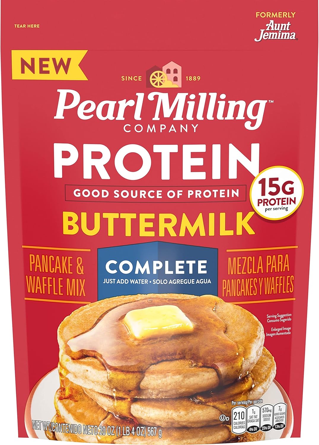 Pearl Milling Company Protein Pancake Mix, Single Pouch, 20oz
