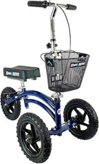 KneeRover Original Steerable All Terrain Knee Scooter for Adults for Foot Surgery Heavy Duty Knee Walker for Broken Ankle Foot Injuries Recovery - Leg Scooter Best Knee Crutch Alternative (Blue)
