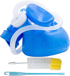 Urinals for Men and Women, 2000ml Portable Urinal Spill Proof Thick Firm Female Male Pee Bottle Urine Collection Container for Elderly Incontinence Home Hospital Emergency Camping Car Travel (Blue)