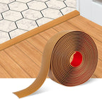 Floor Transition Strip Self Adhesive Floor Cover Strips Laminate 3" Wide Vinyl Flat Divider Transitions Elegant Wood Grain Design (7.6cm, 3.3Ft, Light Brown)