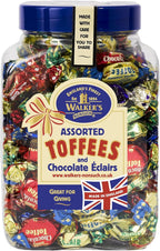 Walkers' Nonsuch Assorted Toffees & Chocolate Éclairs | Contains English Creamy, Milk & Dark Chocolate Covered, Banana Split & Milk Toffees | Traditional British Candy | 44.09 Oz (1.25kg)