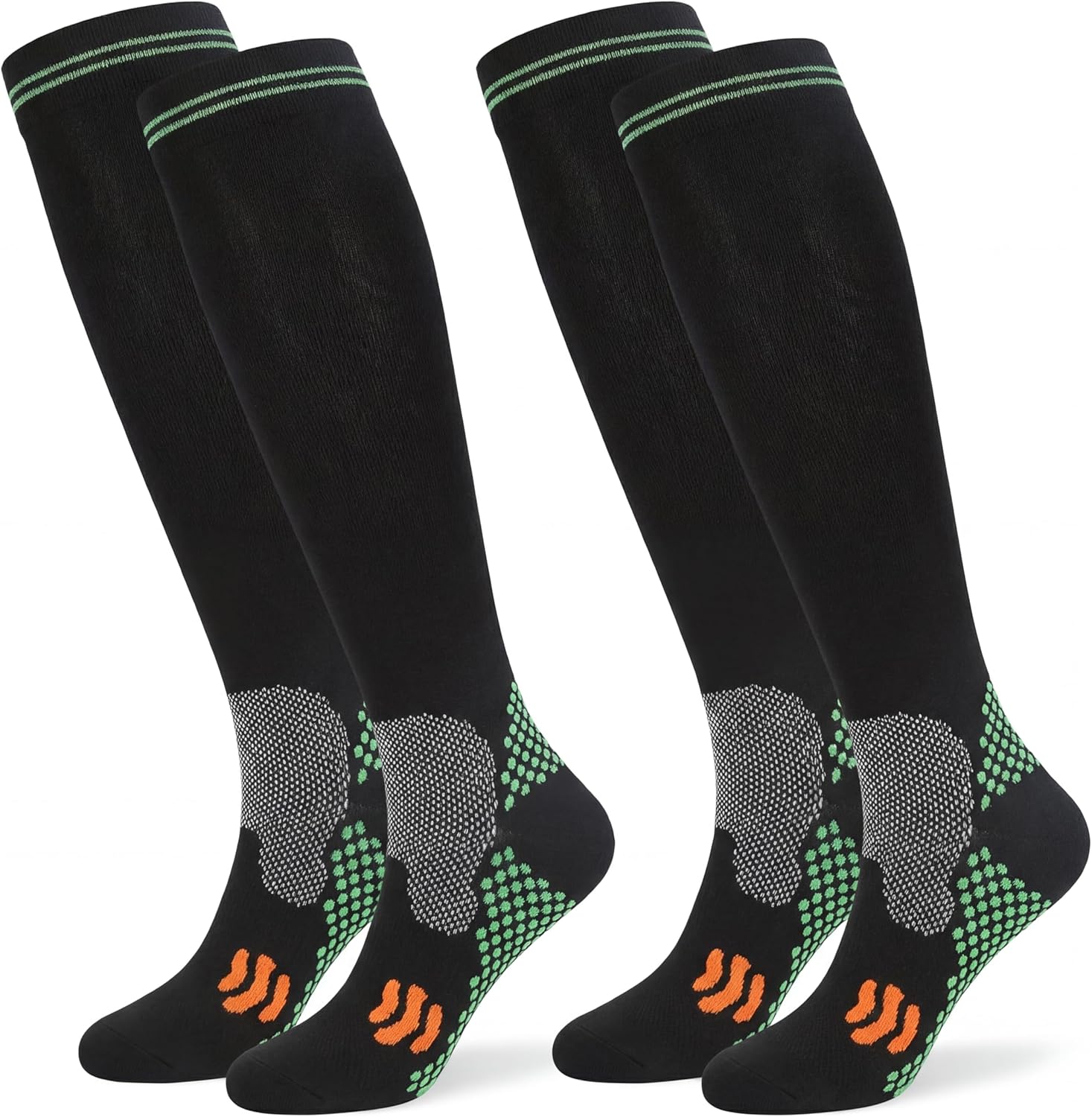 Compression Socks (2/3 Pair) for Men and Women 20-30 mmHg Regular and Plus Size Compression Scoks:Size S-7XL