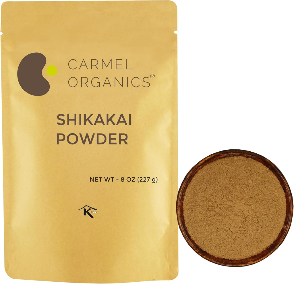 CARMEL ORGANICS Shikakai Powder 8 Ounce or 227 Grams | Natural Hair Care Cleansing & Conditioning | No Added Preservatives | Acacia concinna Powder