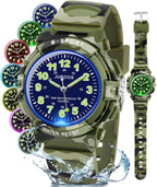 Juboos Kids Watch Analog for Boys Girls, Childrens Waterproof Soft Strap Kids Time Teaching Quartz Wristwatch for Ages 5-15