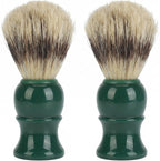 Green Shaving Brushes for Men With Soft Bristles and Resin Handle for Rich Lathering With Soap or Cream in Bowl or Mug for Home Bathroom Travel Kit