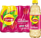 Lipton Raspberry White Tea, 16.9 Fl Oz Bottles (Pack of 12)