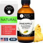 Natural Pineapple Extract for Baking, Drinks, Ice Cream and Candy - 2 Oz - Water-Soluble - Harvest Moon Delights