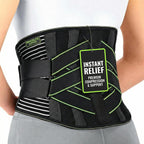 Back Support Belt for Men & Women | Lower Back Brace with 5 Support Stays & 3D Lumbar Pad | Breathable Back Brace for Work, Lifting & Posture Support | Adjustable Compression | Fits 25–45 Inch Waist