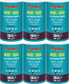 4 inch Extra Sticky Lint Roller Refills for Scotch-Brite Pet Hair Pickup Lint Roller 90 Sheets per Refill 6 Pack - 540 Easy-Tear Adhesive Sheets Total (Inside Dia. 1 3/4 inch)