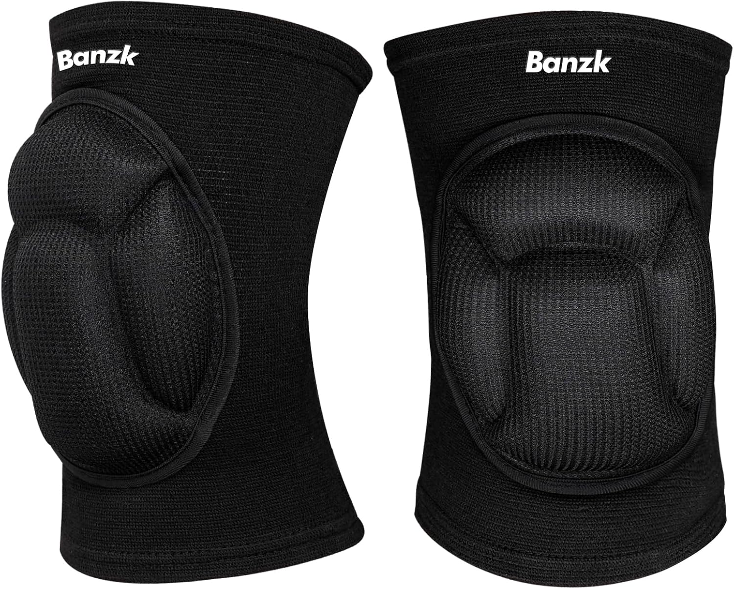 Protective Knee Pads, Thick Sponge Anti-slip,Women's/Men's Knee Pads for Volleyball, Rock Climbing, Cycling, Dancing, Gardening, Gardening, Flooring, House Cleaning, Construction Work with Thick EVA Foam Liner Black S