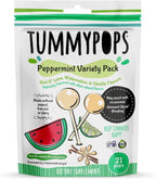 Tummypops Peppermint Variety Pack (Hint 'O Lime, Watermelon, & Vanilla Flavors), 21 Pops
