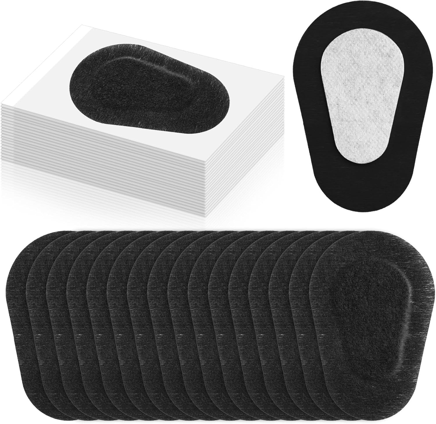 Panitay 40 Pcs Adhesive Eye Patches for Adults Medical Eye Patch for Disposable Breathable Amblyopia Lazy Latex Free Adhesive Bandages for Men(3.3 x 2.3 Inch,Black)