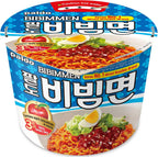 Paldo Fun & Yum Bibim Men Instant Cold Cup Noodles, Brothless Cold Ramen with Sweet & Spicy Seasoning Sauce, Best Oriental Style Korean Ramyun, Soupless K-Food, 팔도 비빔면 킹 컵 115g (4.05 oz) x 16 Pack