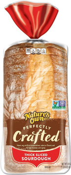 Nature's Own Perfectly Crafted Sourdough Bread, Thick Sliced Non-GMO Sourdough Bread, 22 oz Loaf