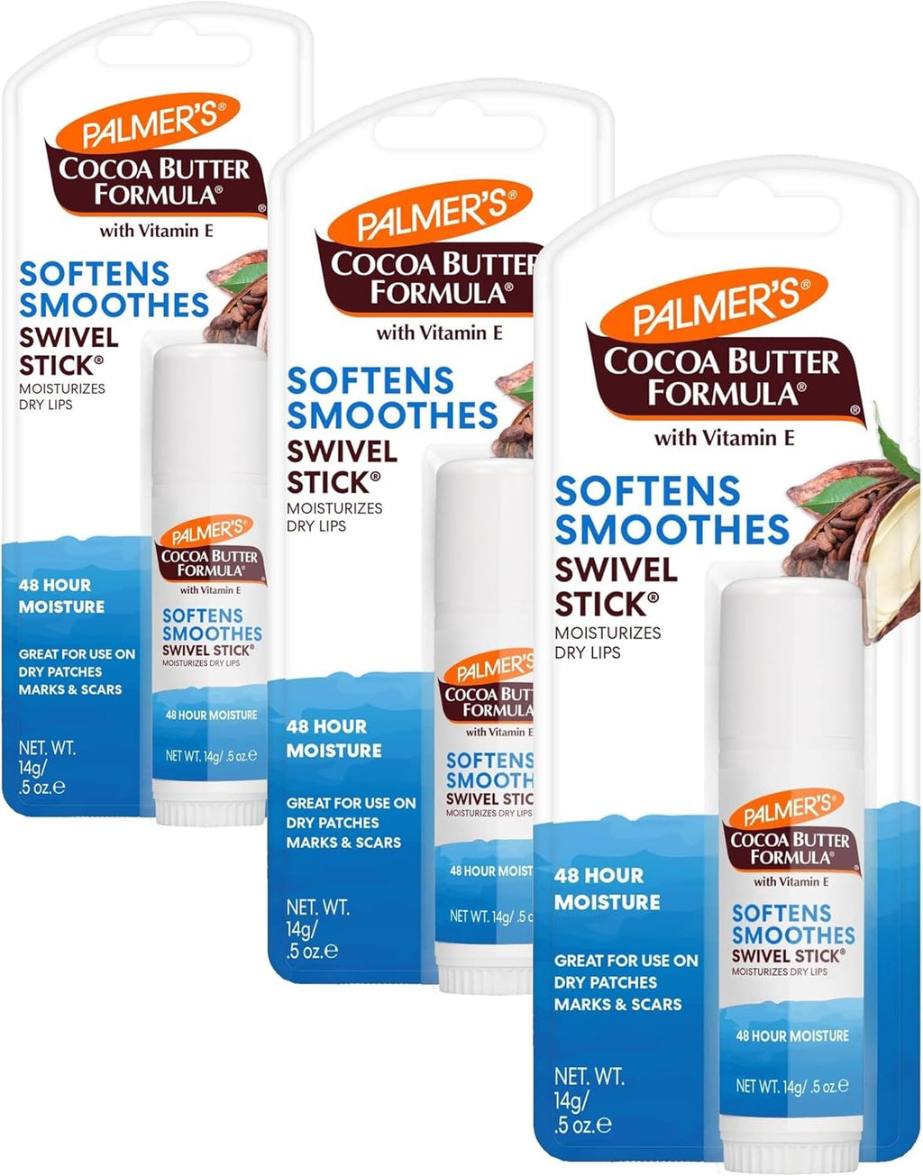 Palmer's Cocoa Butter Formula Moisturizing Swivel Stick with Vitamin E, 1ct (Pack of 3)