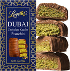 Lovetta Dubai Chocolate Bar Pistachio Knafeh - Luxury Rich Milk Chocolate, Individually Wrapped Fresh, Premium Pistachio Cream Kataifi Filling (1 Pack)