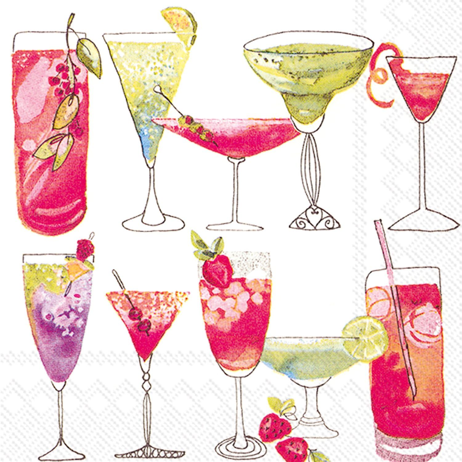 Ideal Home Range 20 Count Sweet White Paper Cocktail Napkins