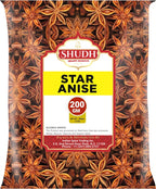 STAR ANISE WHOLE 200 gm (7 oz) | Seeds Pods ~ All Natural | Vegan | Gluten Friendly | NON-GMO | Whole Chinese Anise Star Pods Sun Dried Spice, Anis Estrella/Badian Khatai/ Illicium Verum, Widely Used for Baking, Cooking, and Tea.