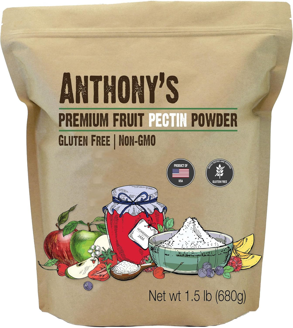 Anthony's Premium Fruit Pectin, 1.5 lb, Gluten Free, Non GMO, Vegan