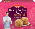 Bikaji Besan Ladoo – 14.11 Oz (400g) , Traditional Indian Sweet Made with Desi Ghee , Gram Flour Laddu with Almonds, Cashews & Pistachios , Rich Texture & Flavor , Festive Mithai for Gifting & Celebrations perfect Mithai Sweet Box