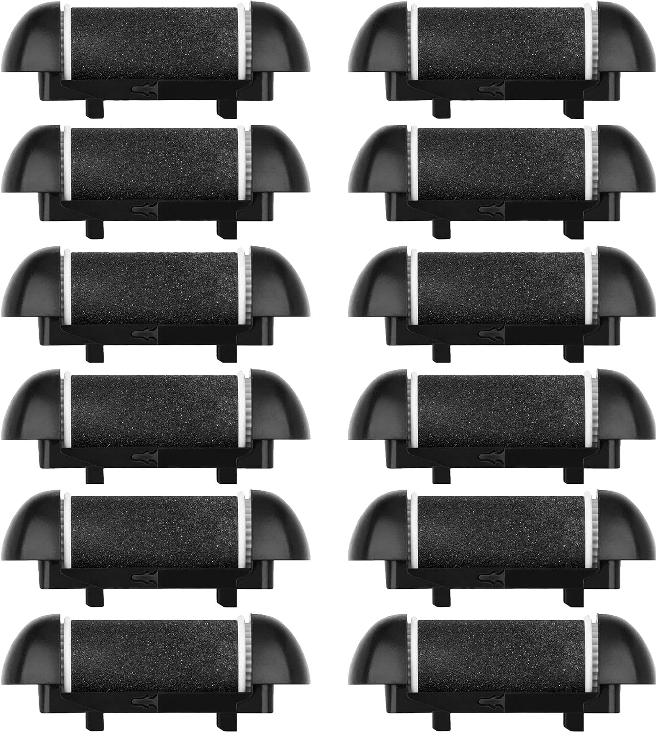 12 Pack Electric Pedicure Device Replacement Roller Heads with Same Mineral Stone for Feet Care Perfect Grinding Heads for Callus Remover for Daily Maintenance (12pcs Light Coarse)